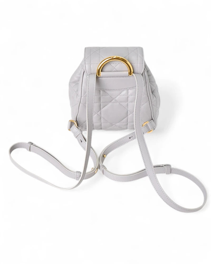 Dior Zaino Caro Small Macrocannage Grigia