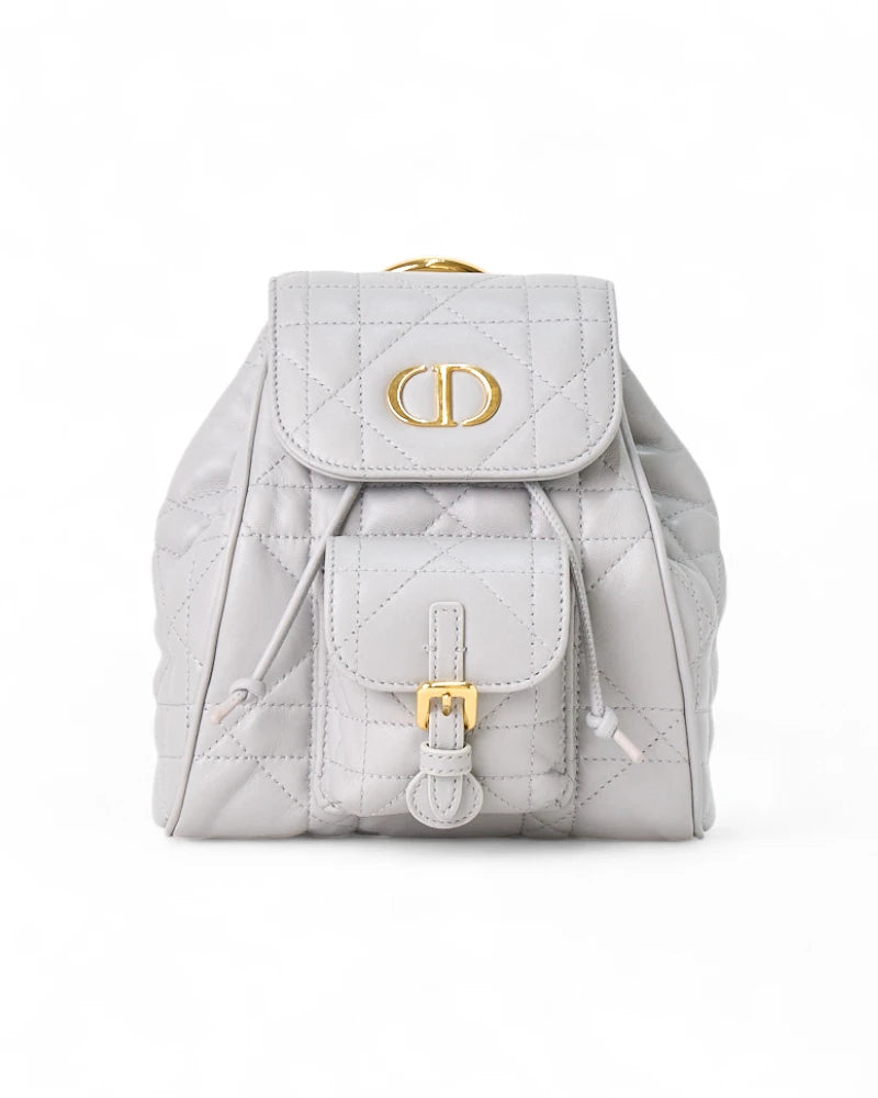 Dior Zaino Caro Small Macrocannage Grigia