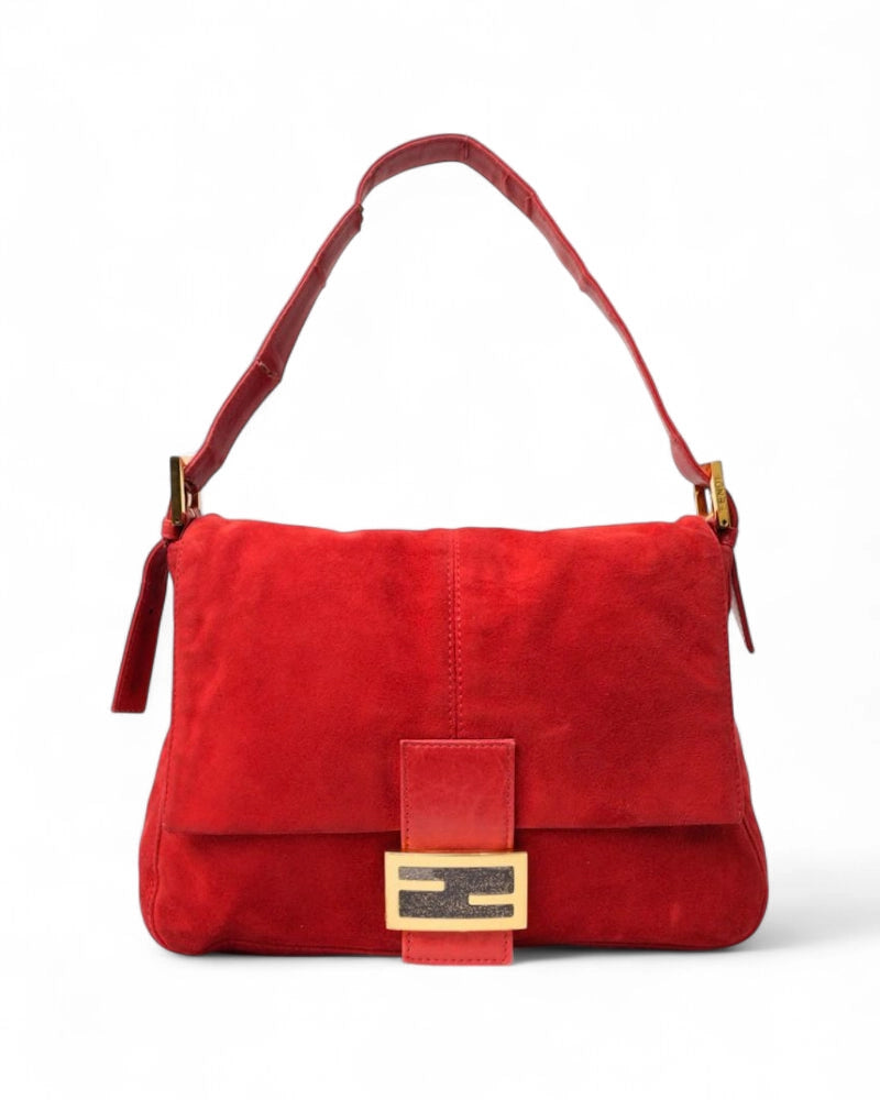 Fendi Baguette Mama Camoscio Rossa