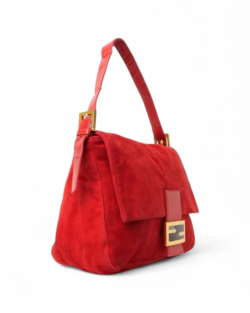 Fendi Baguette Mama Camoscio Rossa