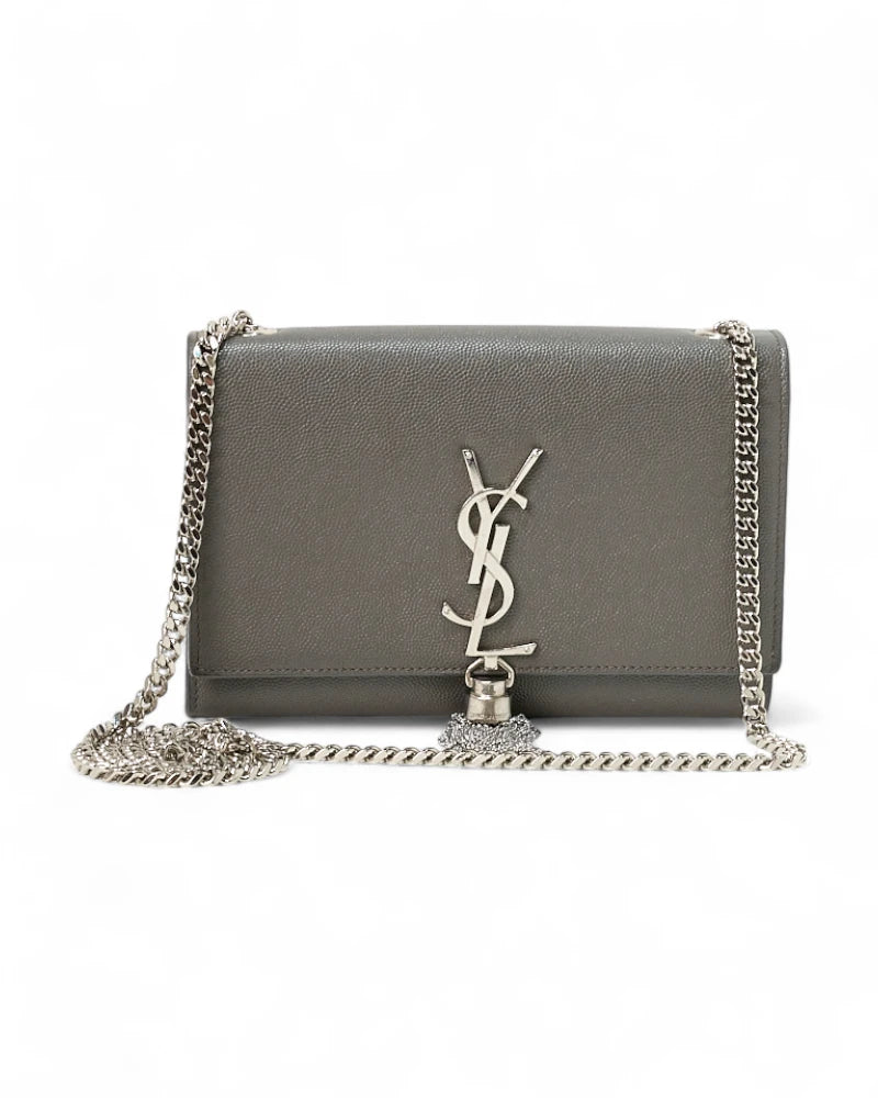 Saint Laurent Kate Nappina Small Granulata Grigia